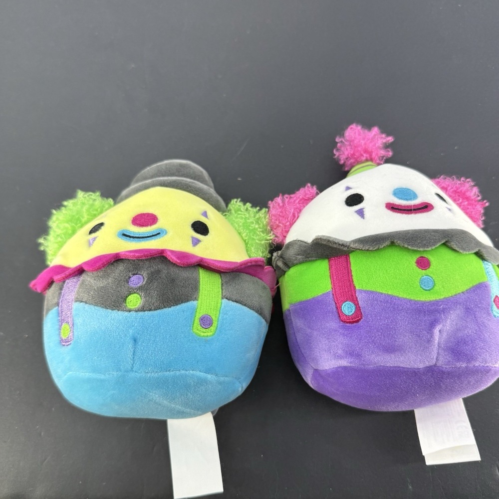 Squishmallows Umberto & Resul Clown Plush 8" Halloween Lot of 2 Jazwares